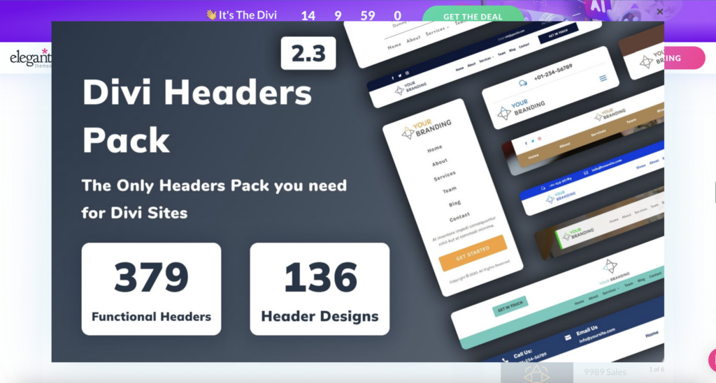 Divi headers pack