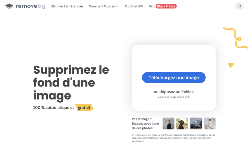 interface de Remove BG
