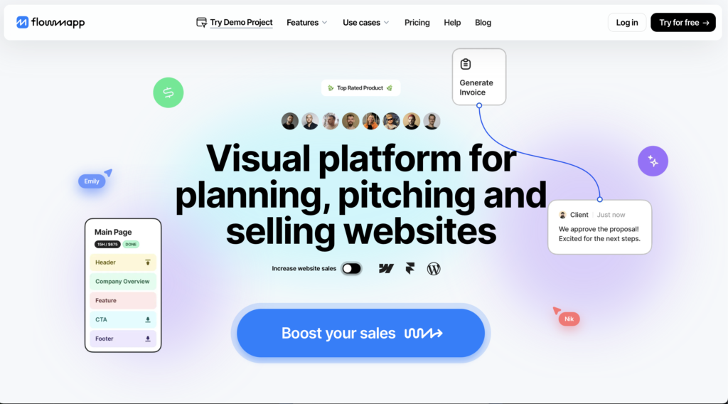interface du site Flowmaps